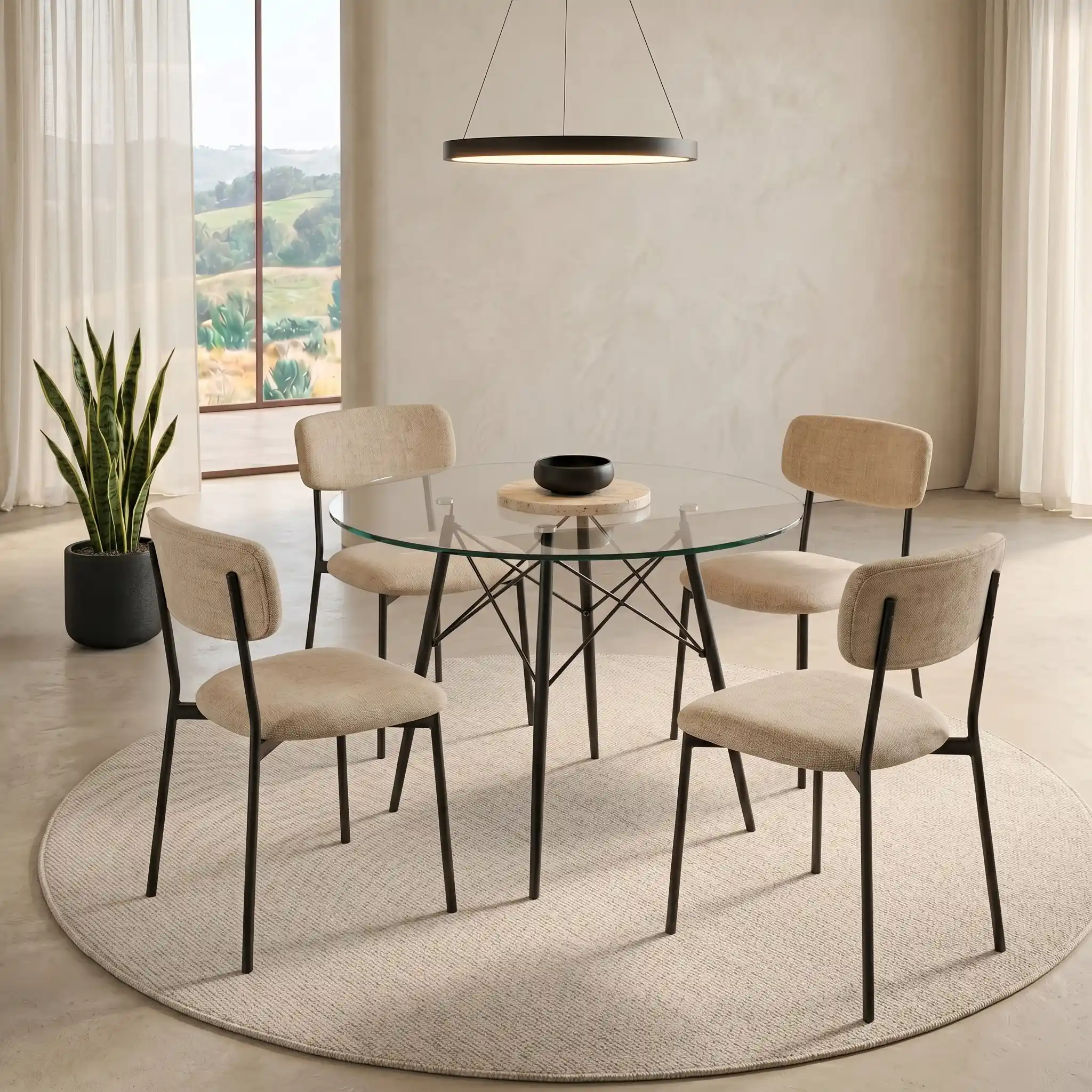 Comedor Ambra con 4 Sillas Paola 2