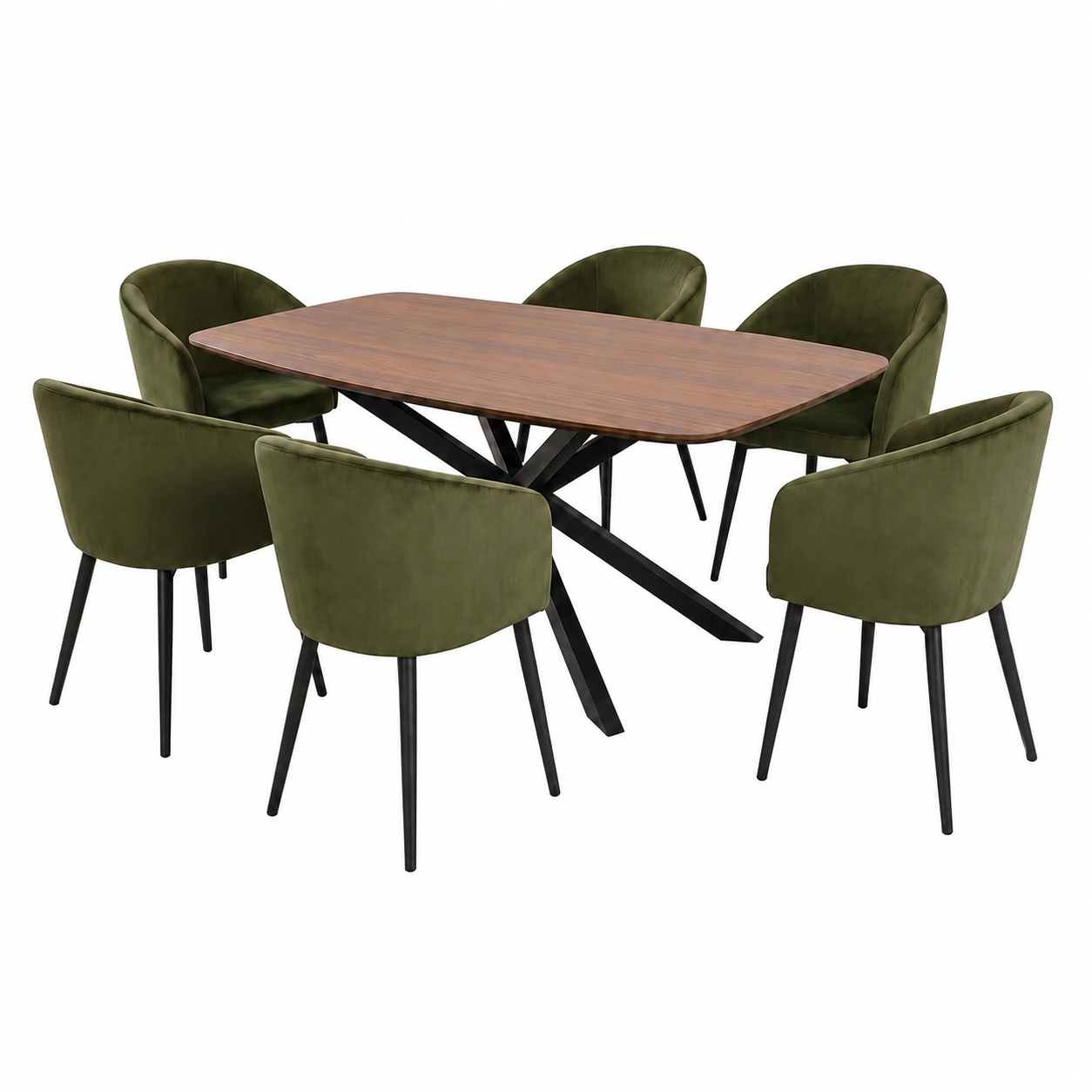 Comedor Mateo con 6 Sillas Cobalto