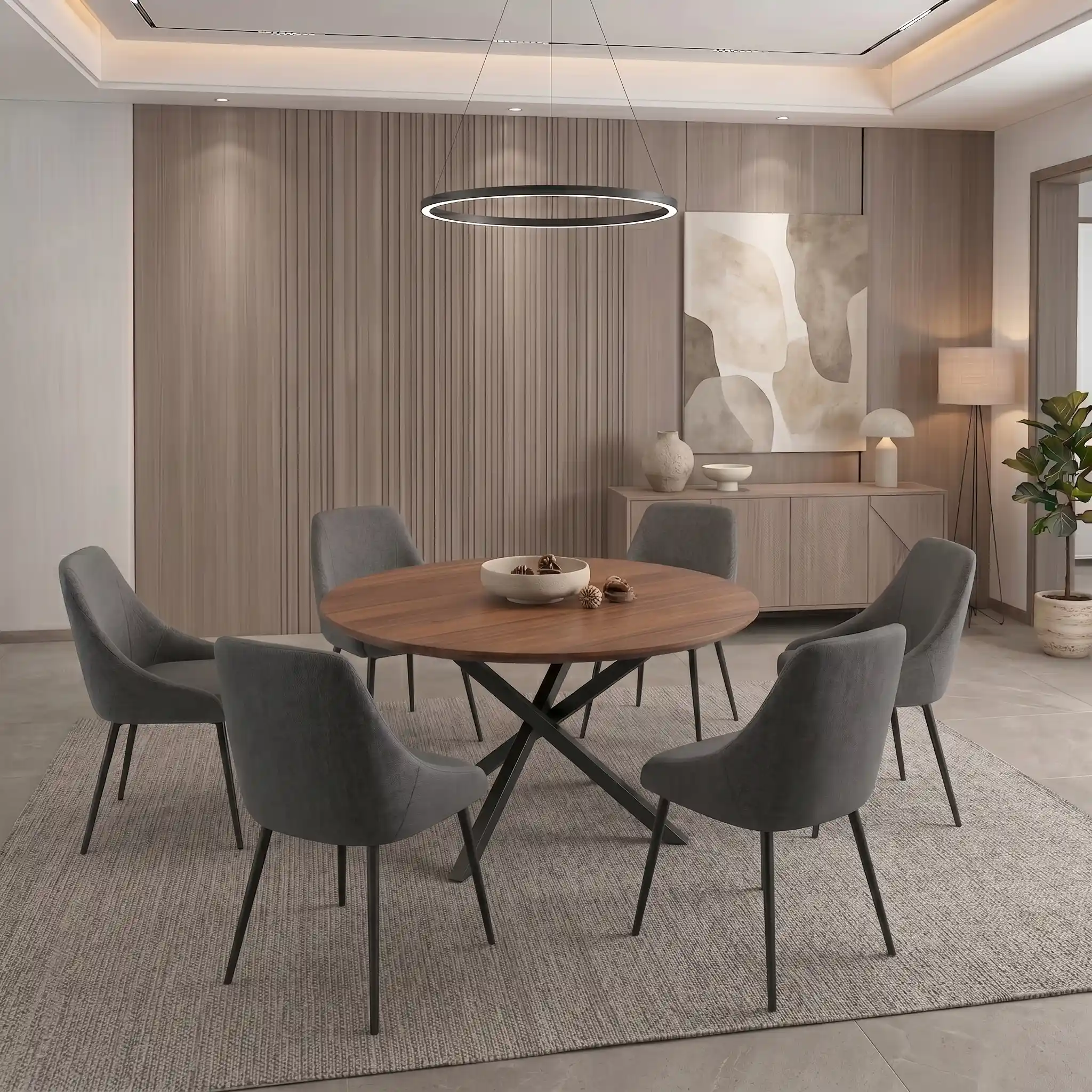 Comedor Valentino con 6 Sillas Madie 2